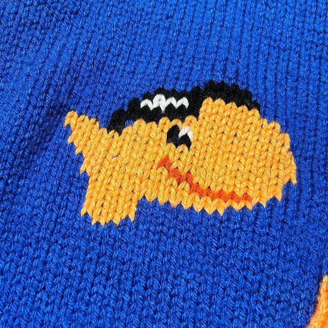 Y2k Round Neck Sleeveless Animal Jacquard Harajuku Sweater Knitted Sweater Vintage Top Oversize Streetwear High Street Clothes 240914