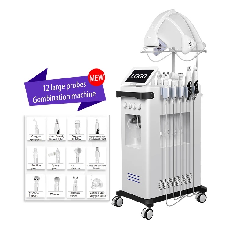 UV Lights PDT Acne LED Facial Care AntiAging Collagen Hydro oxygen spray mask aqua peel O2toDerm LED Dome oxygen Machine