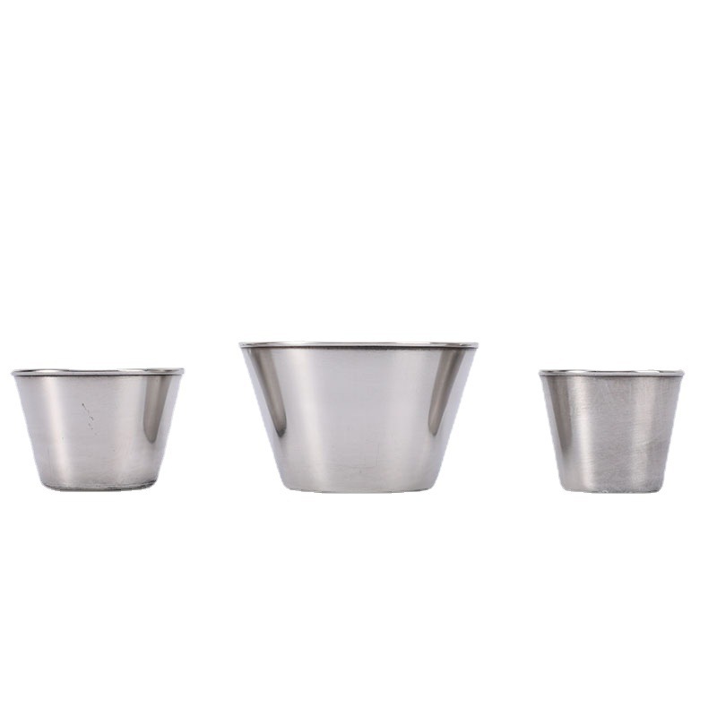 30-500ml size beer cup water cup rolled stainless steel liquor cup sauce cup butter cup seasoning cup