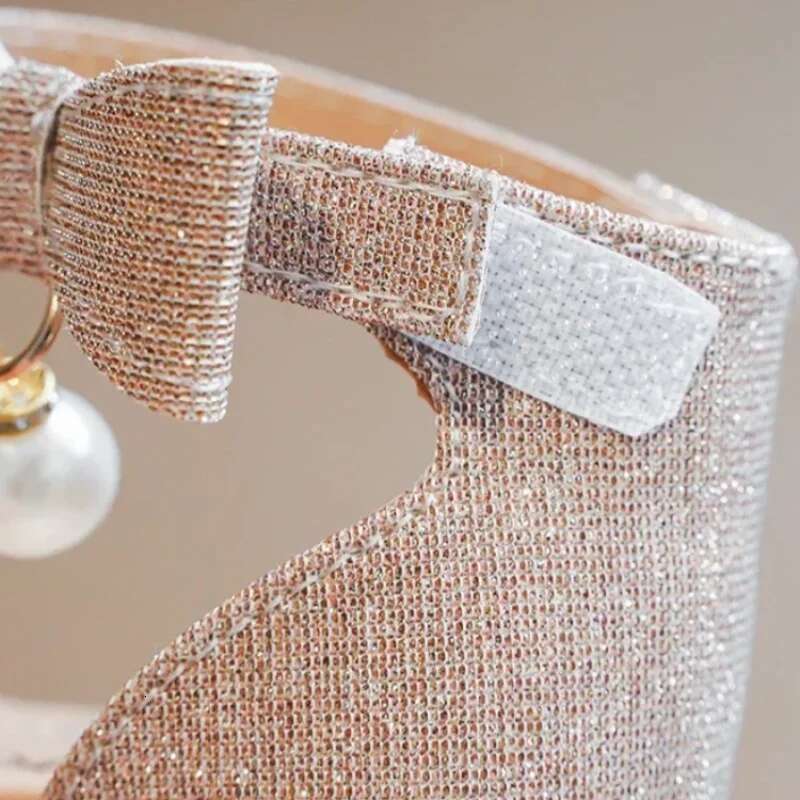 Summer Baby Girls Sandal Party Shoes Kids Banquet Princess Bg Fashion Children Sier Flat Toddler girl Sandals 241107