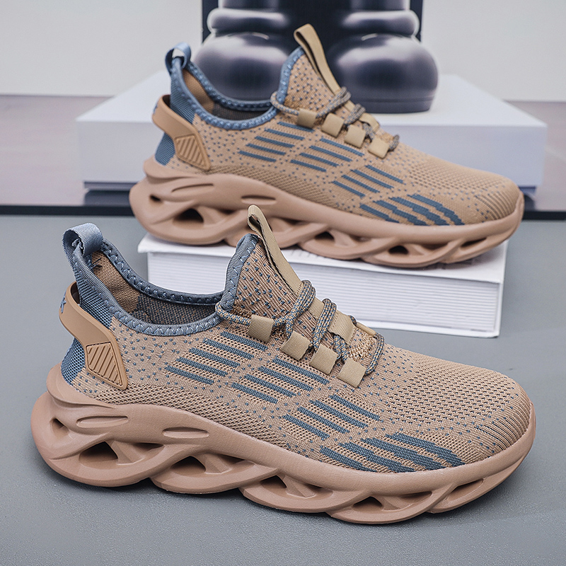 48 49 50 Extra size mesh breathable flying woven Sports casual twist sole lightweight running shoes for men