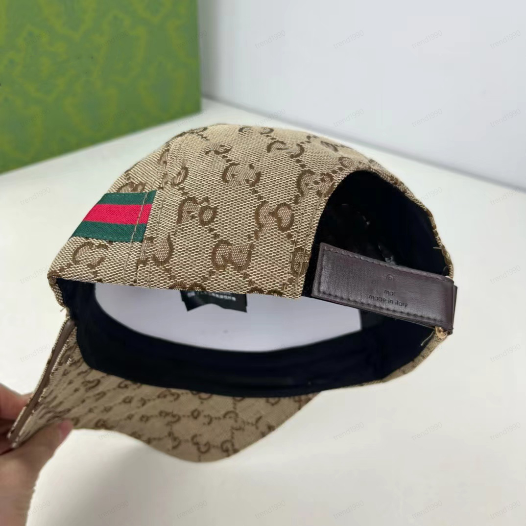 Ball Caps Designer baseball cap Italian canvas jacquard ball cap embroidered alphabet leather trimmed floral trucker cap CL250116