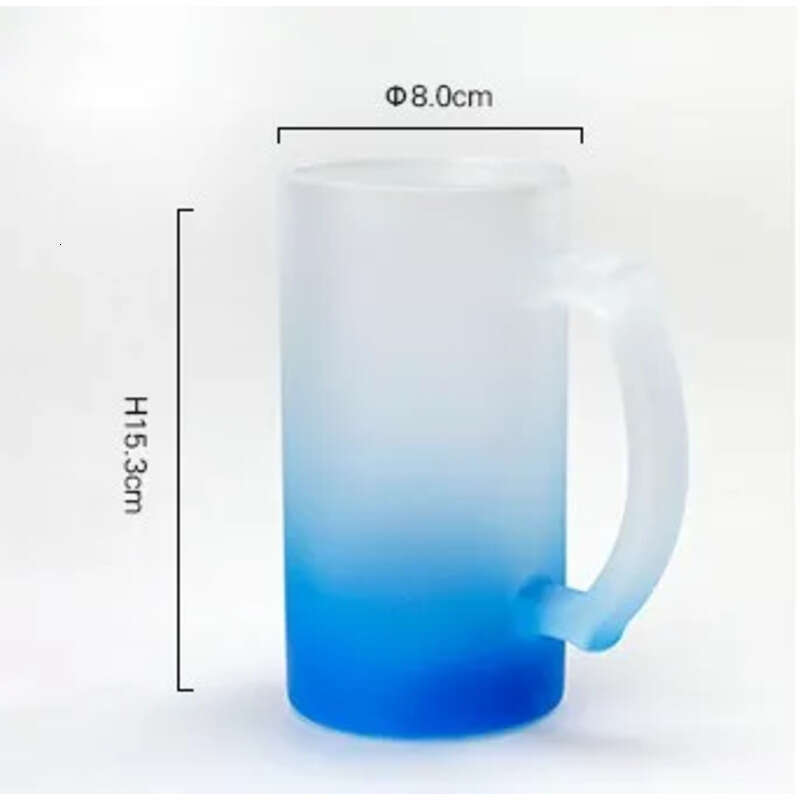 wholesale Beer Wholesale Steins Mugs Glass Sublimation Blan With Handle Blank Frosted Stein 16 Oz. Mug Thermal Printing Heat Transfer k