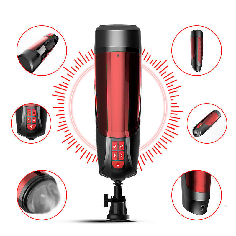 Super hero telescopic&sucking 180 degree swing high speed trusting vagina masturbation cup