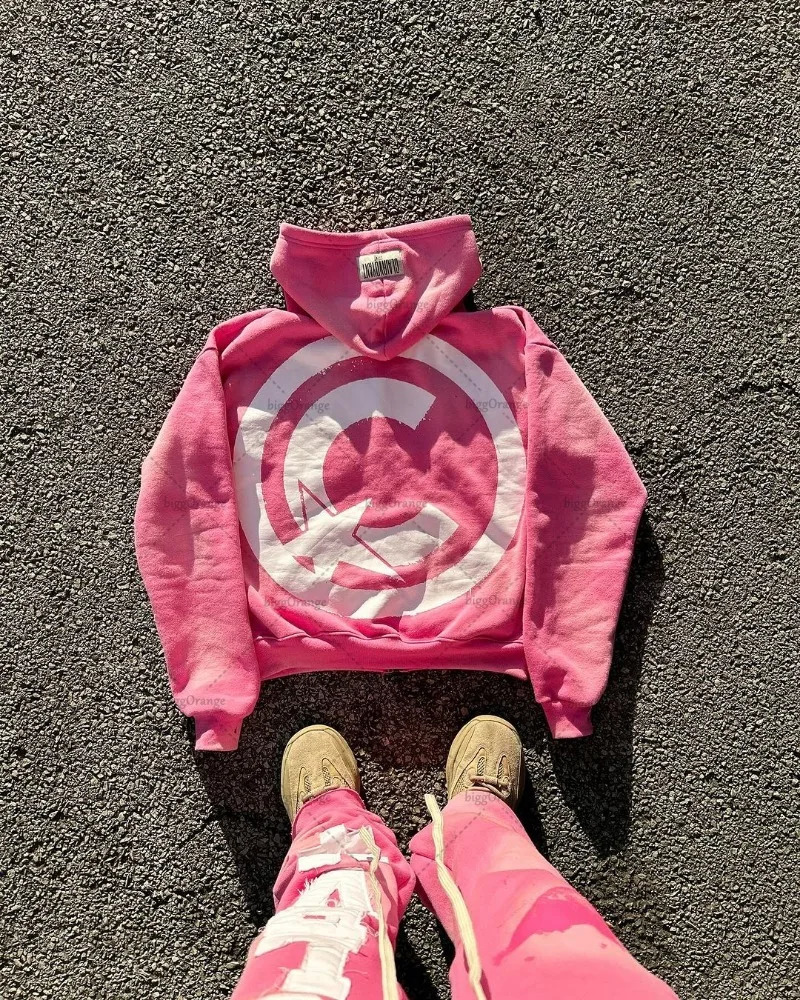 2024 Trendy Streetwear Y2K Harajuku Letter Embroidery Colorful Zipper Hoodie Retro Punk Casual Oversized Sweatshirt Jacket 240914