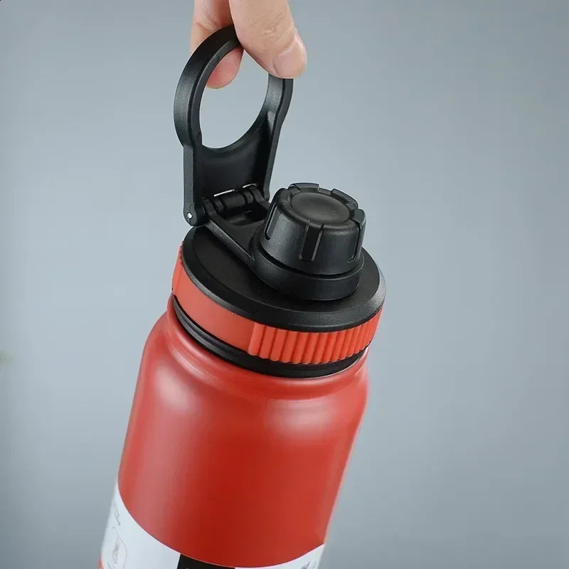 600ML/800ML outdoor portable kettle water bottle with tea filter 304 stainless steel cup leak proof flame movement 240918
