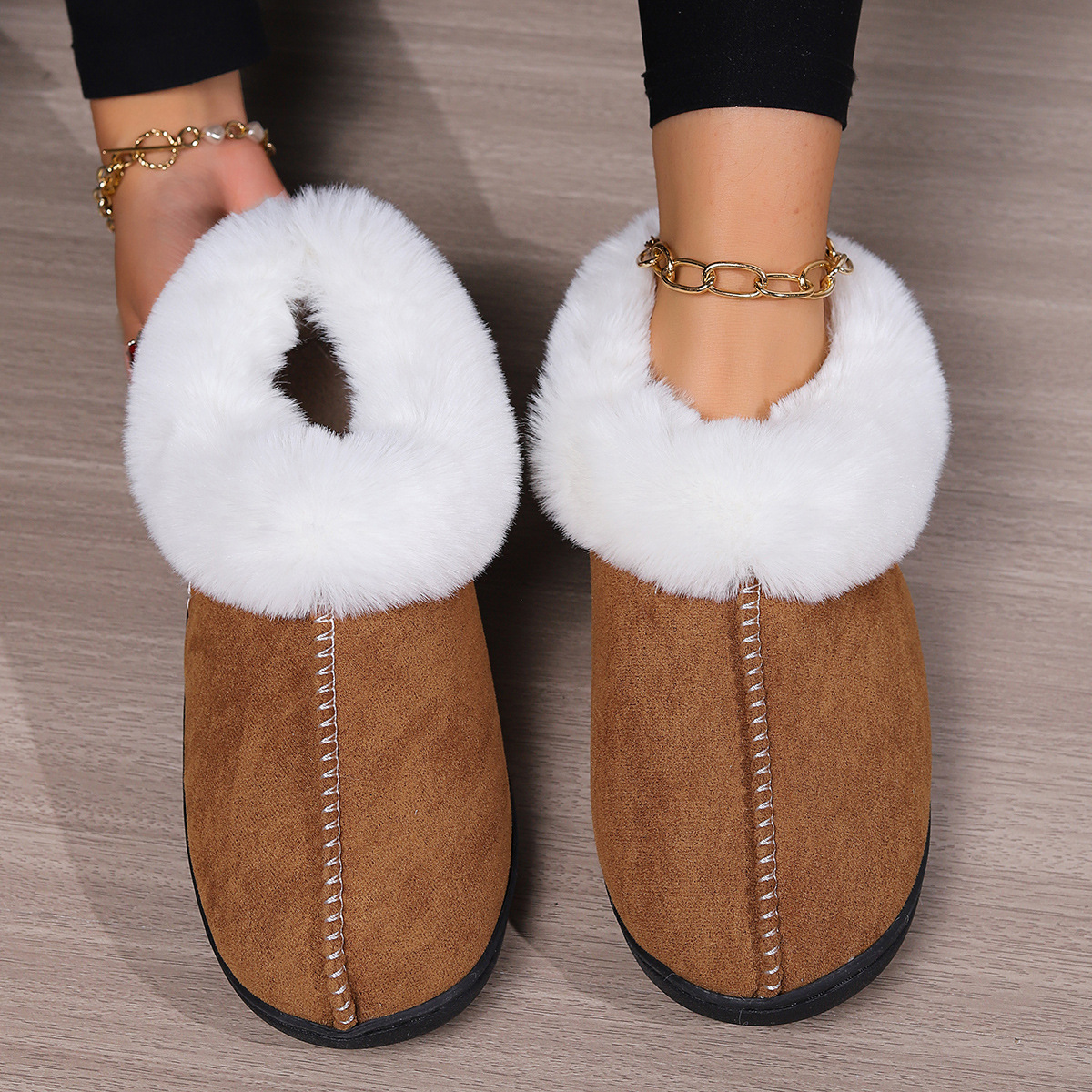 Unisex Winter Fleece Slippers Cozy Korean Style Closed-Toe Comfort Multi-Color Fashion | Free Shipping 171a