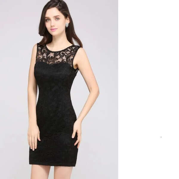 Black Sexy Little Red Lace Sheath Tail Crew Neck Mini Short Party Wear Gowns Homecoming Club Dresses Cps628