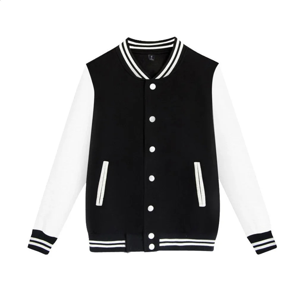 Couple Baseball Jacket Spring Autumn Mens Womens Pilot Bomber University Varsity Solid Casual Hip-hop Korean Fashion Clothes 240919