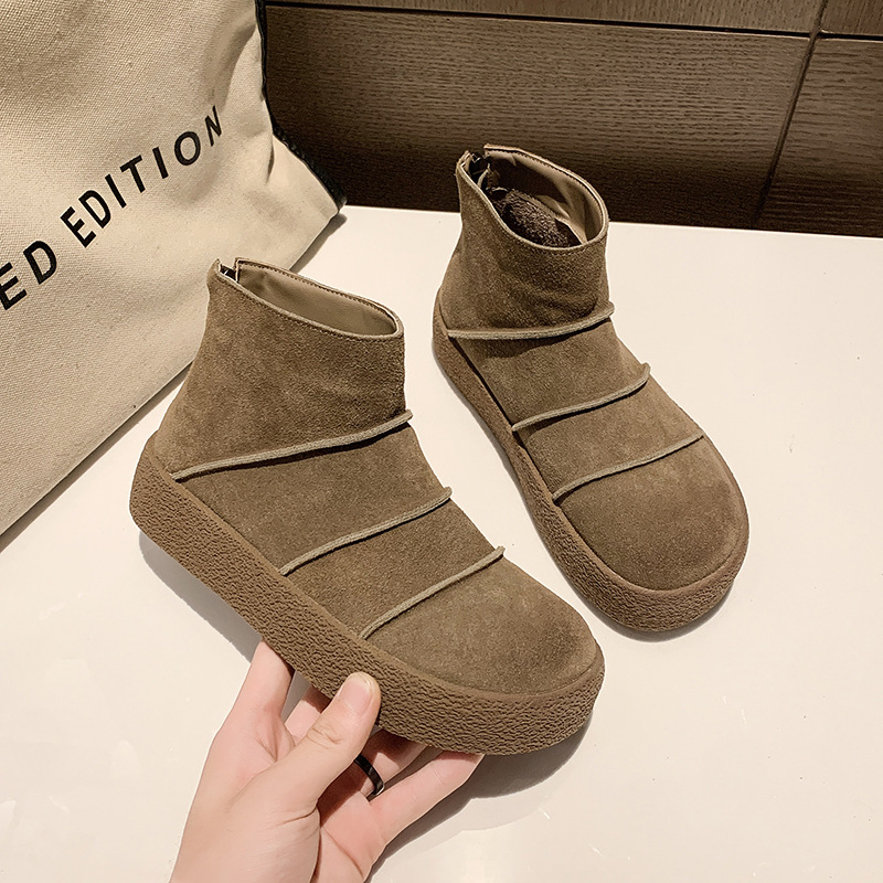 Women Boots Fashion Simple Design Cute Style Plus Size Soft Sole High Top Winter Trendy Free shipping