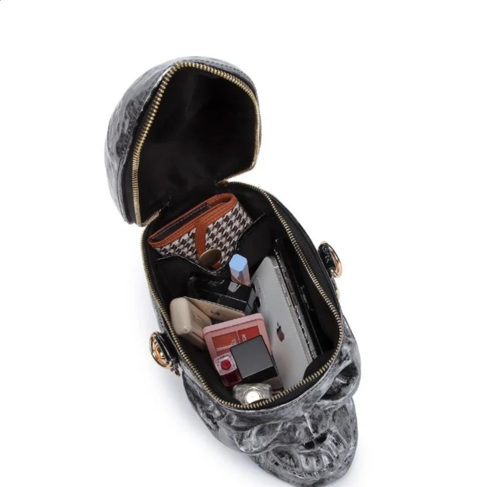 Crossbody Bag Trendy Style Alien Bag Personalized Creative Skull Bag Simulation Niche Halloween Womens Bag Shoulder Bag 240912
