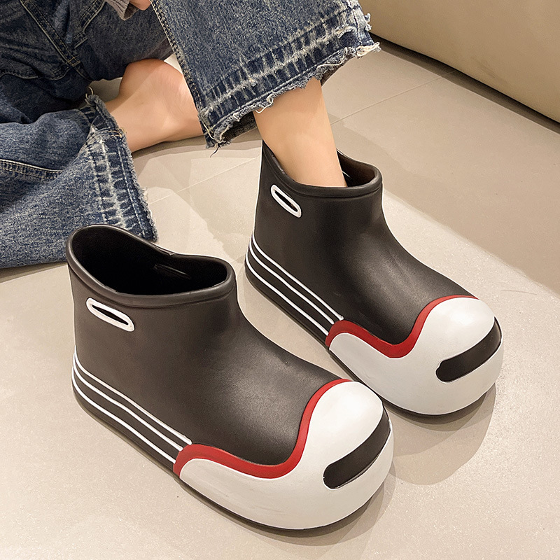 Rain Boots Women's New Waterproof Rubber Shoes Cute Rain Boots Comfortable Garden Work Shoes Kawaii Short Boot Botas