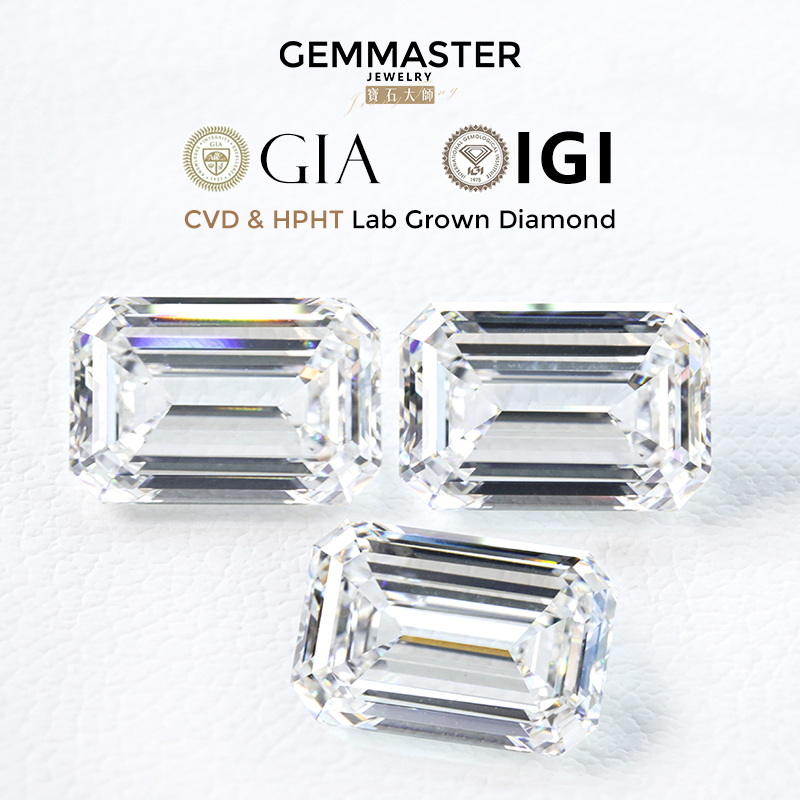 hpht cvd diamond with IGI GIA certificate 0.5ct 1ct 1.5ct VVS synthetic diamond 3ex perfect cut Emerald lab diamond loose lab grown diamond wholesale