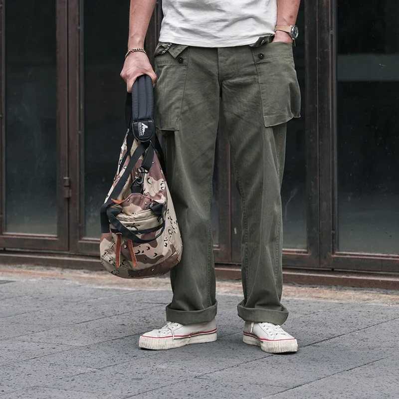 Bronson USMC HBT P-44 Pants World War II Military Monkey Trojan Deadly Utility W240919