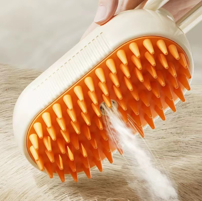 Pet Steam Brush Cat Dog Cleaning Steamy Spray Massage Beauty Comb 3 In 1 Hair Removal Grooming Supplies Pets Accessories