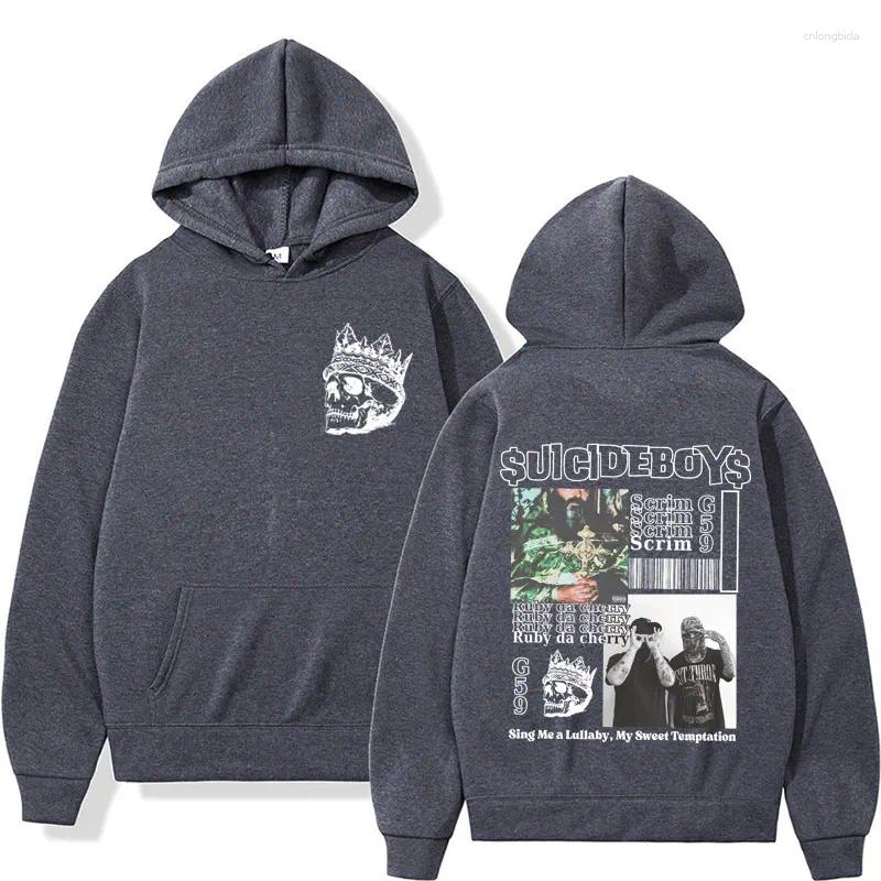 Men's Hoodies Vintage Suicideboys G59 Hoodie I Want To Die In Orleans Ruby Da Cherry Sweatshirt Men Women Harajuku Hip Hop Trending Hooded