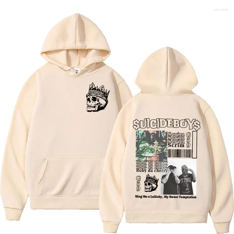 Men's Hoodies Vintage Suicideboys G59 Hoodie I Want To Die In Orleans Ruby Da Cherry Sweatshirt Men Women Harajuku Hip Hop Trending Hooded