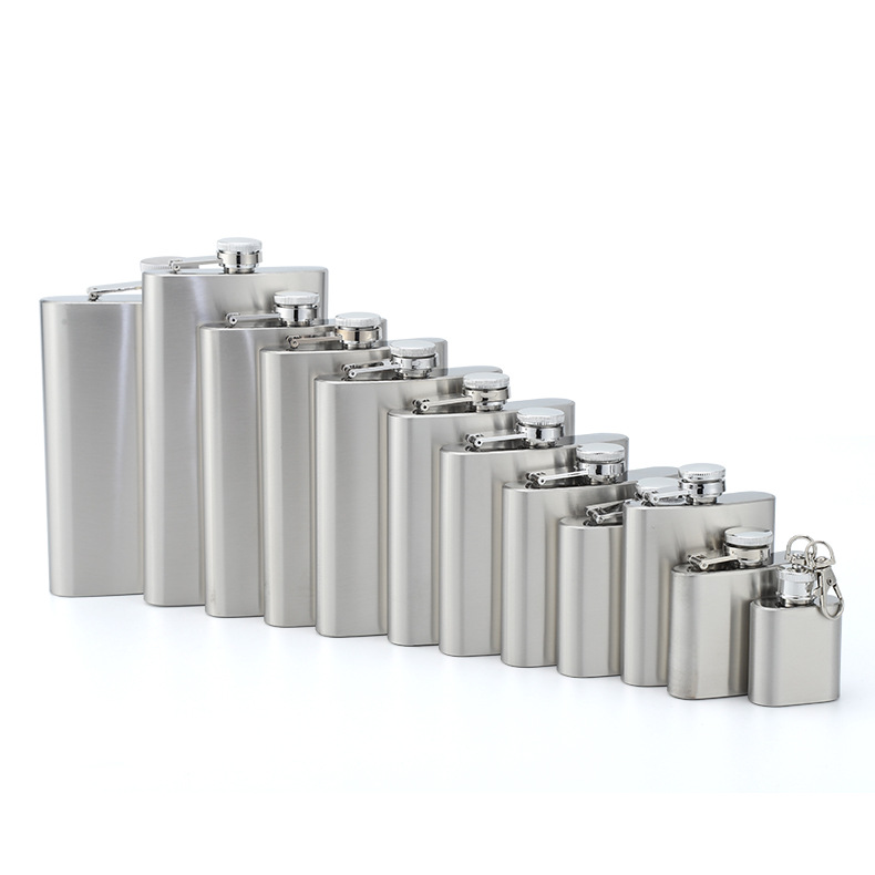 Stainless steel hip flask Factory Direct Outdoor Camping Stainless Steel Portable White Wine Bottles Wholesale