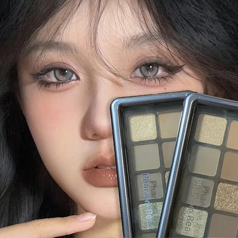 Pearl Low Saturation Eyeshadow Palette Matte Grey Pink Glitter Eye Pigment Lasting Waterproof Eye Shadow Korean Makeup Cosmetics 240914