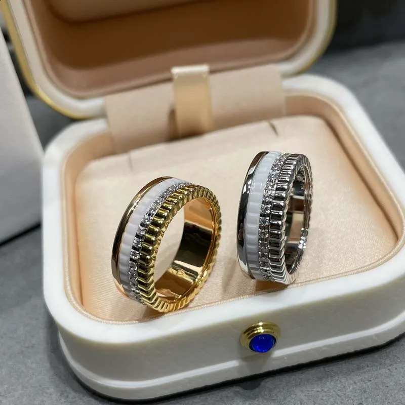 selling high-quality 925 sterling silver rotating gear ring classic fashion jewelry mens and womens accessories 240911