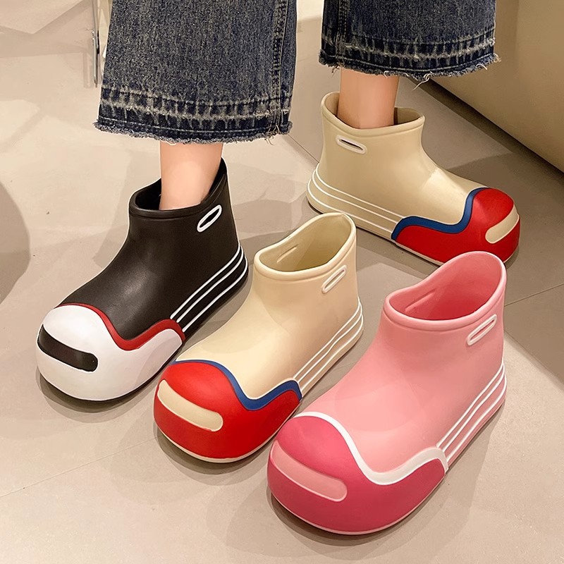 Rain Boots Women's New Waterproof Rubber Shoes Cute Rain Boots Comfortable Garden Work Shoes Kawaii Short Boot Botas