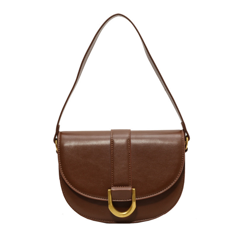 new Small totes handbags high quality shoulder solid color all-in-one underarm saddle messenger bags woman