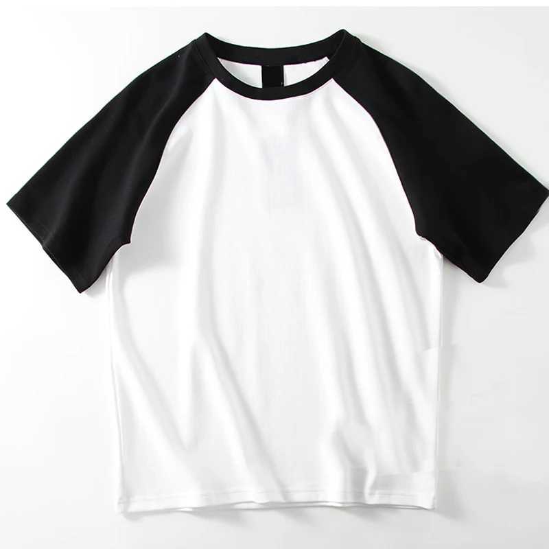 Cotton T Shirt Men Short Sleeve Solid Color T Shirts Hot Summer High Quality Raglan T-shirt Simple Men Tees Korean fashion Z240919