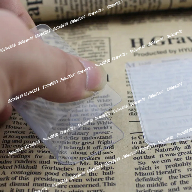 Mini Magnifying Glass Credit Card Reading Magnifying Glass Portable Plastic Business Card 85x55MM