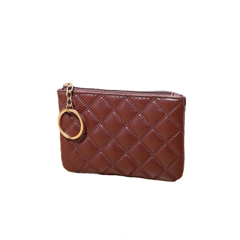 New high-quality wallet designer bag, classic short coin purse, mini key bag, card clip, fashionable luxury women's makeup bag, black, red, pink
