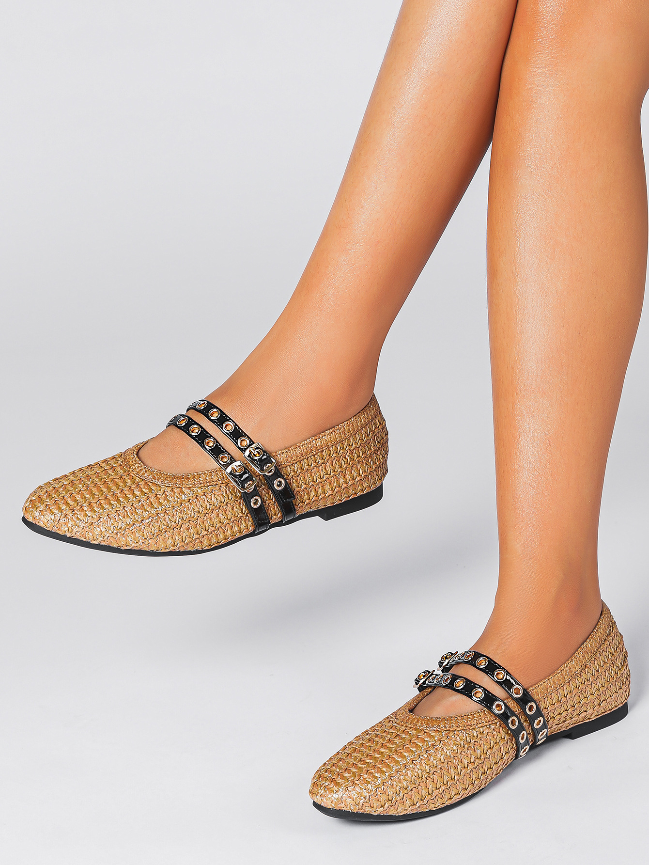 Women Casual Flat Bottom Round Toe Plus Size 35-43 Woven Fashion Shoes Comfort Free shipping