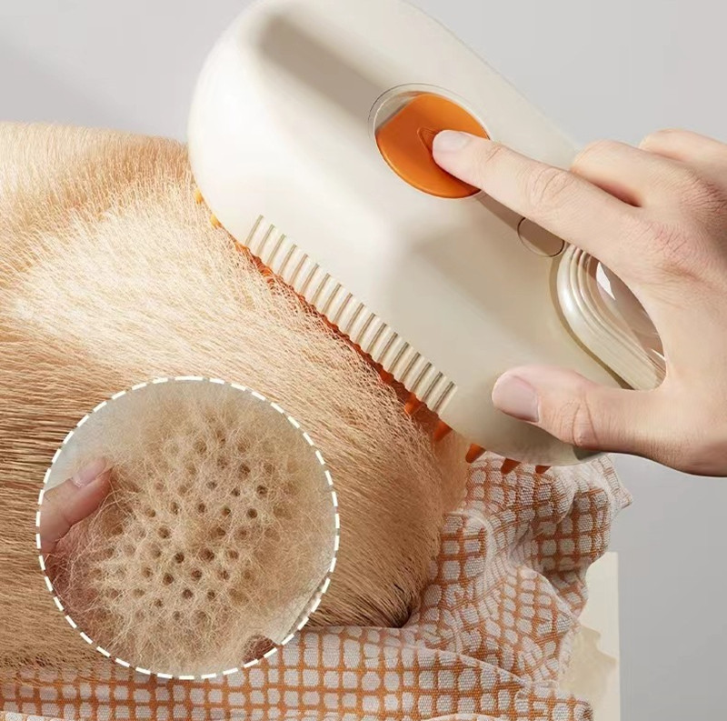 Pet Steam Brush Cat Dog Cleaning Steamy Spray Massage Beauty Comb 3 In 1 Hair Removal Grooming Supplies Pets Accessories