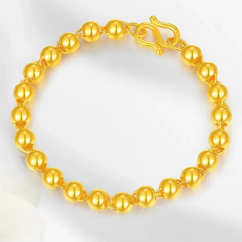 9999 24k Real Gold Bracelet for Men Rich in Boss Chain Eight Directions Enriching Local Tyrants 240912
