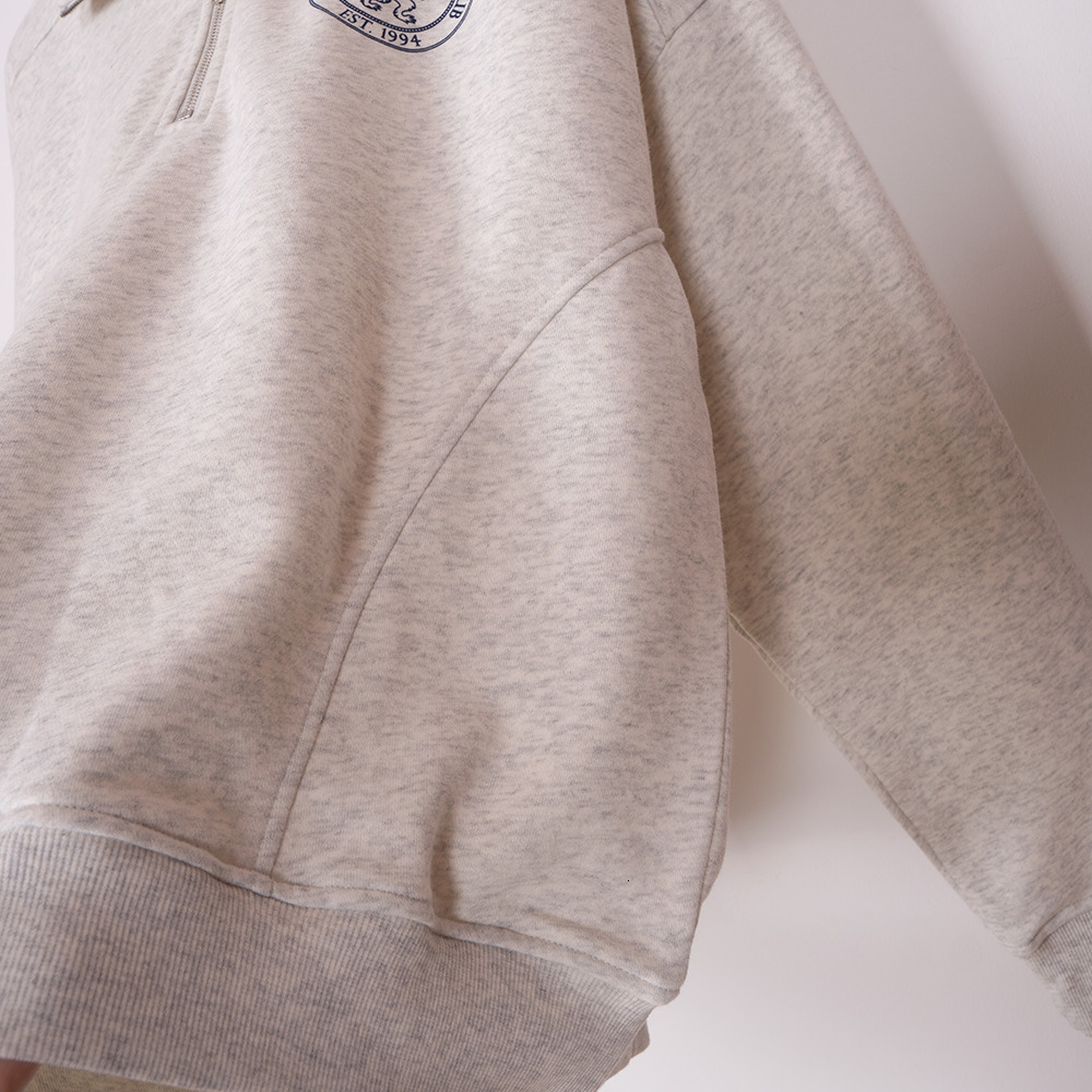 ZESSAM Club Letter Graphic Print Sweatshirt Women Turn-Down Collar Long Sleeve Sporty Female Pullover Vintage Casual Lady Top