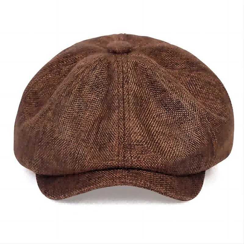 Hats Men Casual Newsboy Hat Spring Autumn Retro Wild Beret Casual Hats Unisex Wild Octagonal Cap for Men Street Caps Gorras MenX2409