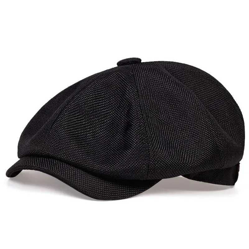 Hats Men Casual Newsboy Hat Spring Autumn Retro Wild Beret Casual Hats Unisex Wild Octagonal Cap for Men Street Caps Gorras MenX2409