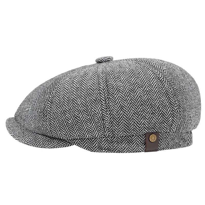 Male Plus Size Ivy Hat Big Head Man Autumn and Winter Newsboy Cap Top Grade Beret Caps 58cm 60cm Two sizesX240919