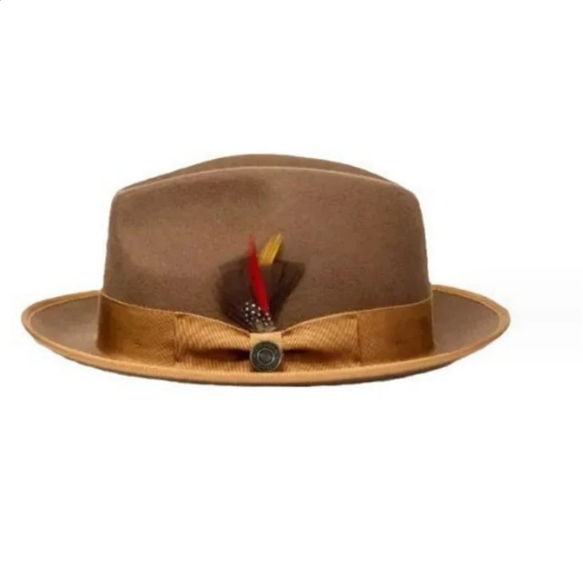 Wool Derby Hat Mens Fedora Hat with Knot Summer Jazz Disco Hat Black Fedora Hat Small Brim Hat 240919