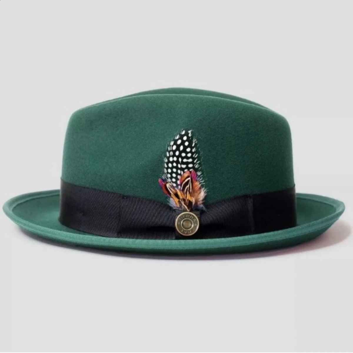 Wool Derby Hat Mens Fedora Hat with Knot Summer Jazz Disco Hat Black Fedora Hat Small Brim Hat 240919