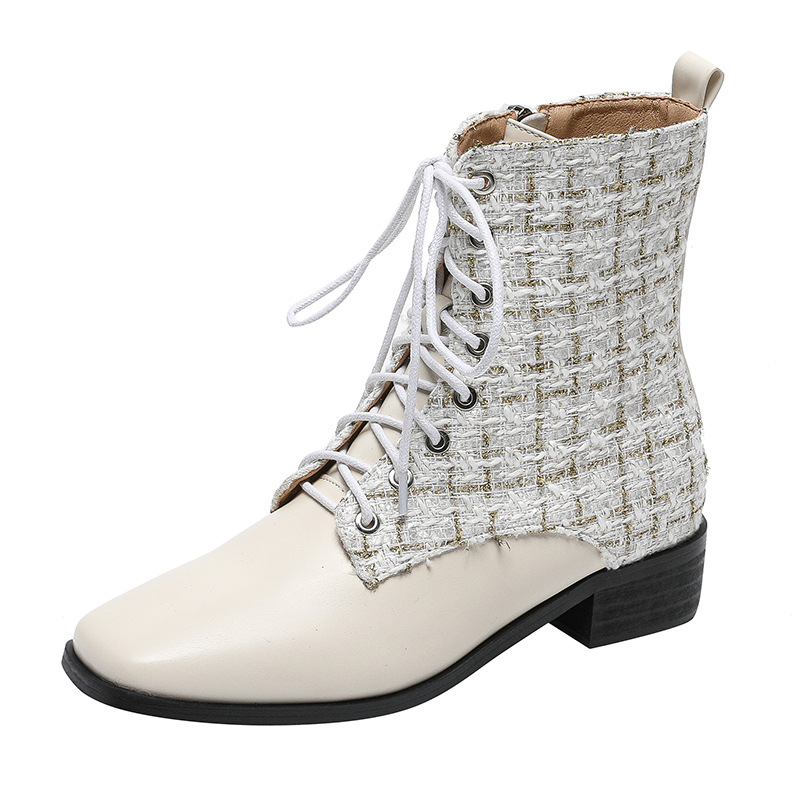 Women's Winter Boots: Trendy Square Toe, Clunky Heel, Comfort Plus Size 35-43 d97d