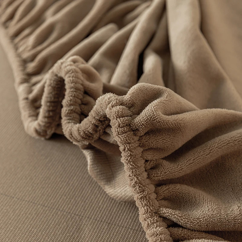 Sheet Home>Products>Plush Patch>Elastic Solid Color Mattress Cover>Velvet Soft Bed Cover 241016