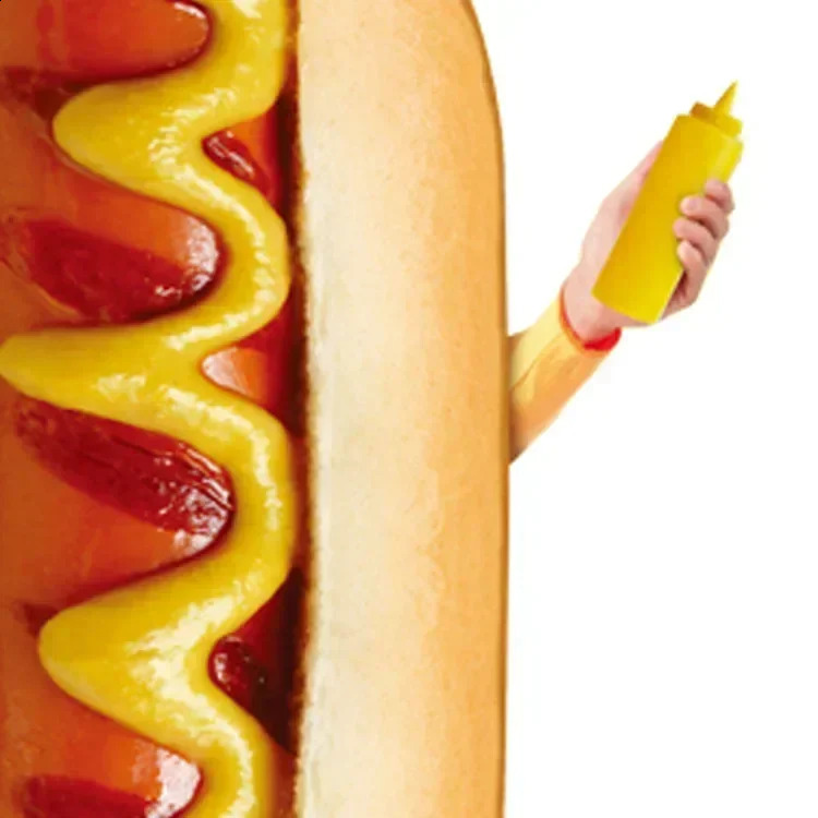 Dog Costumes for Adult Funny 3D Print Halloween Food Sausage Men Women Unisex One-Piece Costume Carnival Jumpsuit 240919