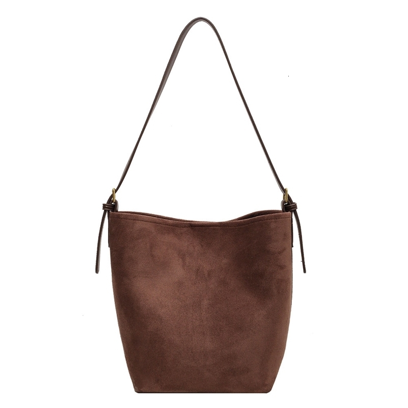 2024 est Women Suede Bag Female Frosted Split Leather Bucket Shoulder Bag Lady 2pcs Set Crossbody Messenger Wholesale 240912