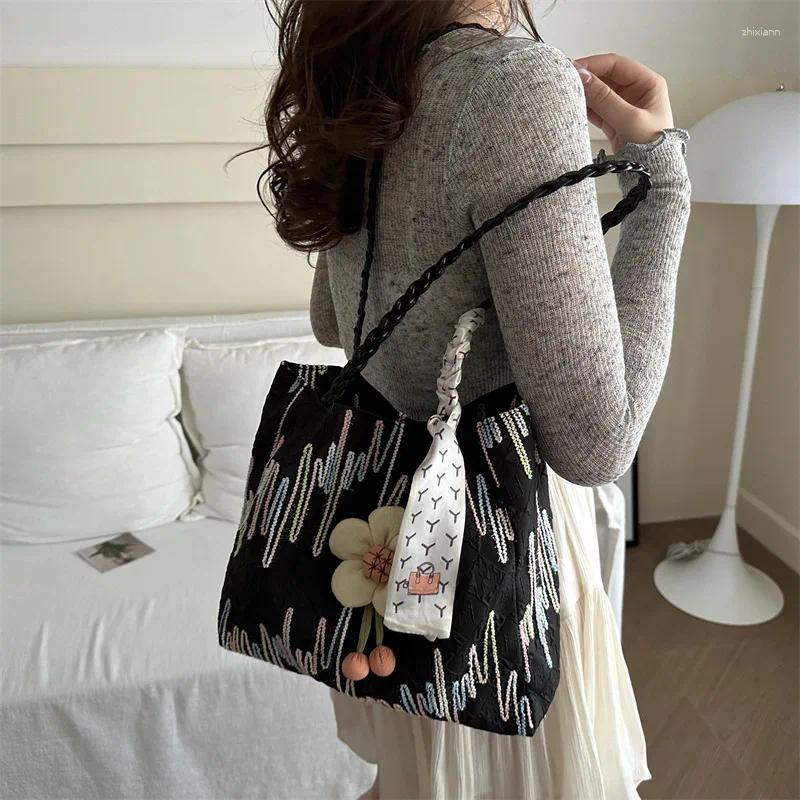 2025 NEW Shoulder Bags wer Pattern Casual Fashion Bag For Women Shopper Handbags Environmental Storage Reusable Tote School Girl fashionable item zhan
