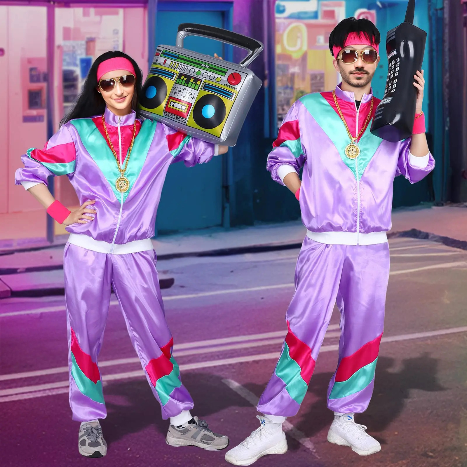 2024 Cos Party Stage Performance Costumes Halloween Costumes 70s Retro Disco Couple Sportswear 240919