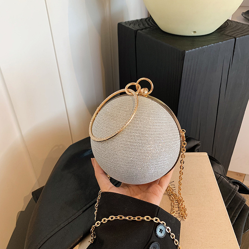 New Shoulder Personalized Design Spherical Bag 2025 Fashionable Handheld Small Round Stylish And Beautiful Crossbody Bag For Women's Mouth Red En