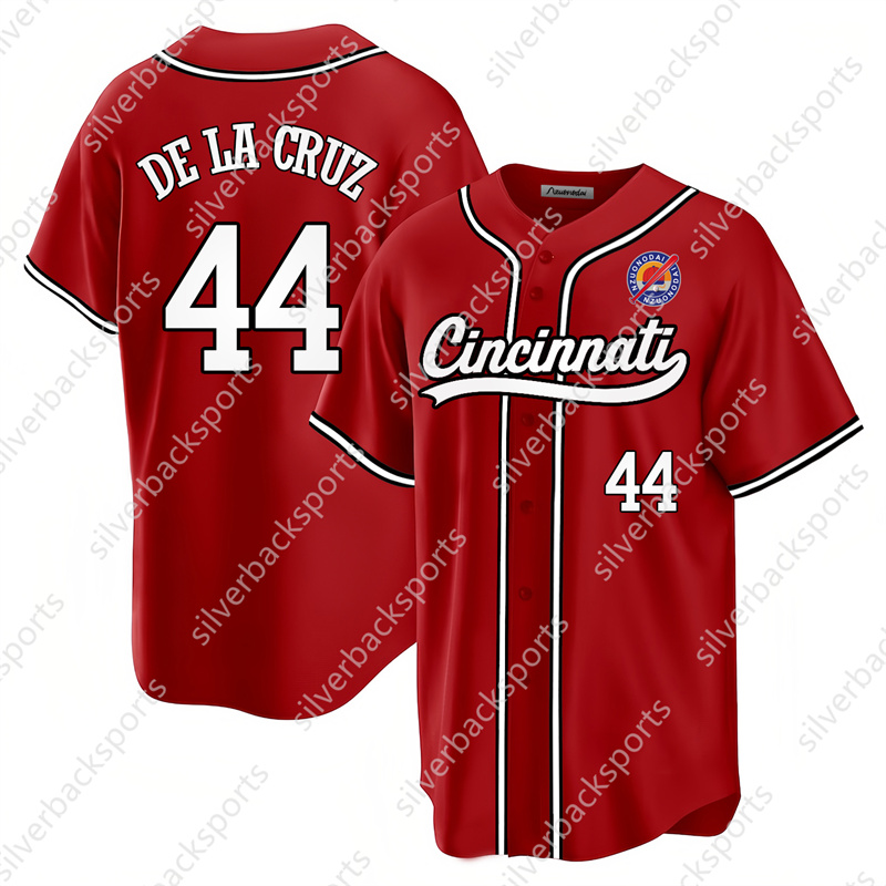 2024 Reds 44 Elly De La Cruz Joey Votto Baseball Jersey Ken Griffey Jonathan India Hunter Greene Custom Men Women Youth Wear This baseball uniform is 