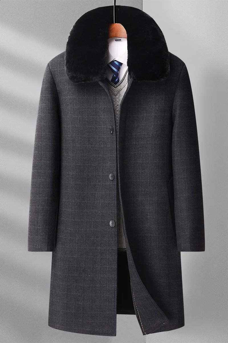 Winter Jacket High Quality Wool Windbreaker for Men Automatic Fashion Thick Warm Wool Coat for Men Full Size M-4XL 240919