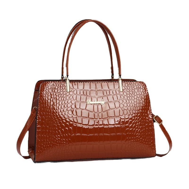 DHGM Women's Bag 2023 Autumn/Winter New Crocodile Emed Large designer bag Capacity Single Shoulder Diagonal Straddle Handbag