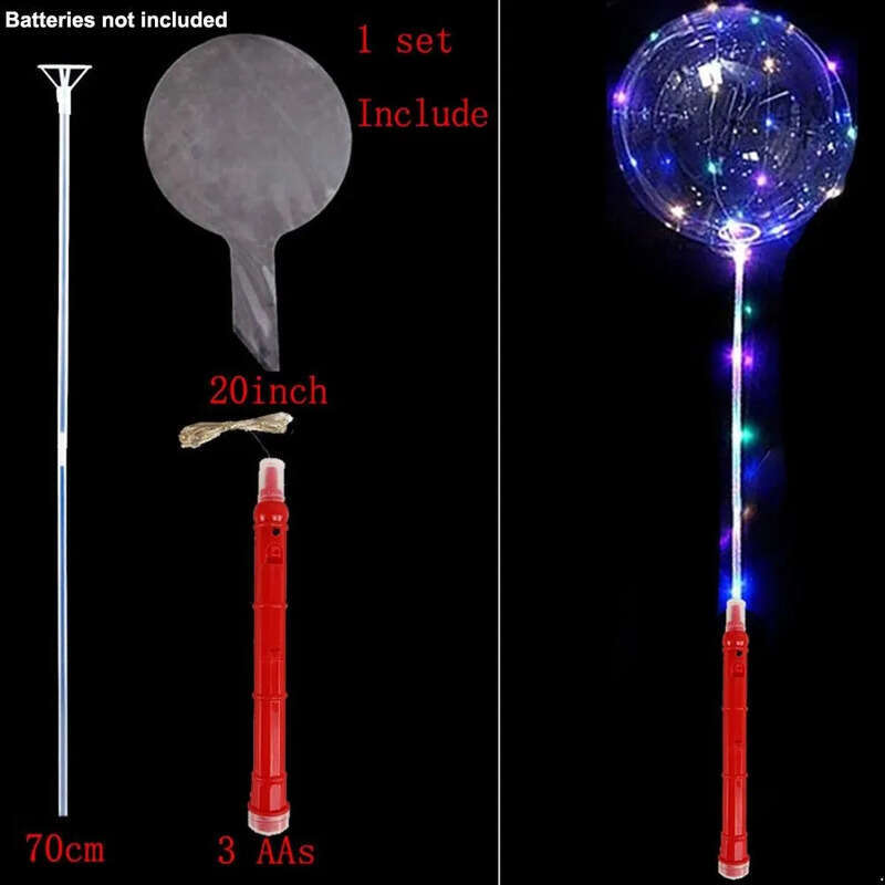 Inches Party 20 Glow Clear Bubble Balloon LED Light Up Bobo Balloons Christmas Birthday Wedding Decoration Fy2515 1007 s