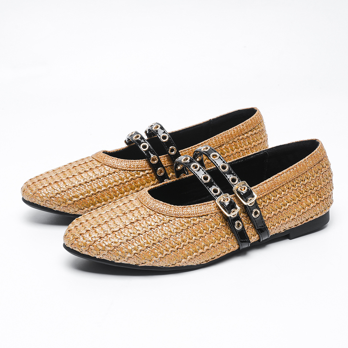 Women Casual Flat Bottom Round Toe Plus Size 35-43 Woven Fashion Shoes Comfort Free shipping